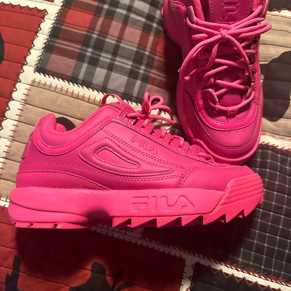 Hot pink fila size 7 - Picture 2 of 4